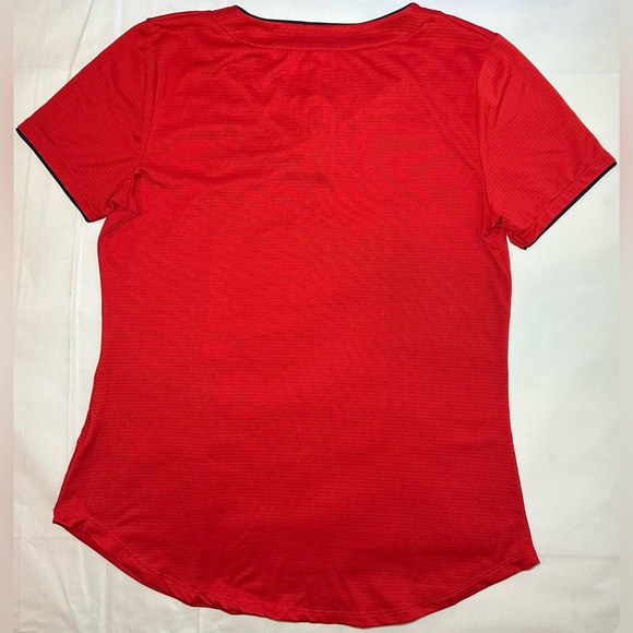 St Louis Cardinals MLB Womens TX3 Cool Diva V Neck Jersey Red Size Medium - Picture 3 of 4